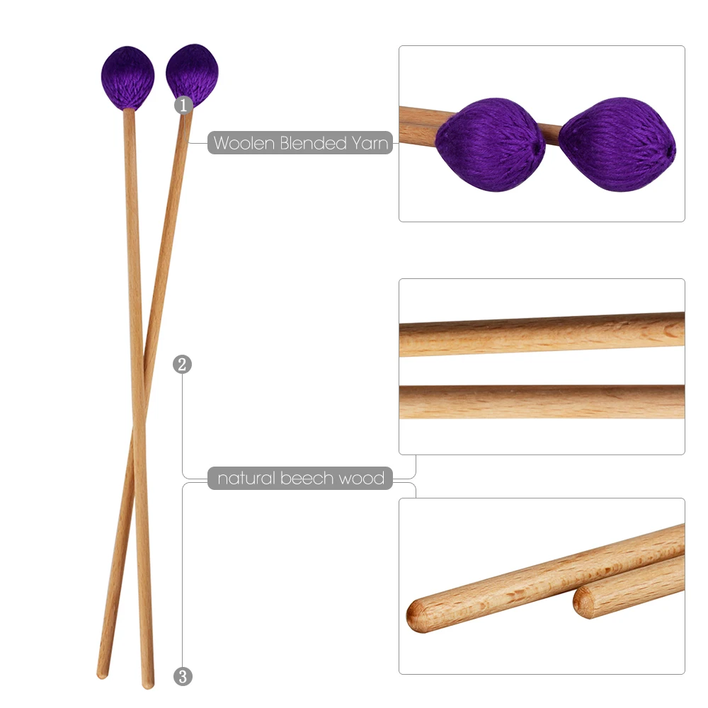 Профессиональный ксилофон Marimba Mallets средний глоцензель молоток с ручкой