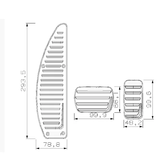 Чехол для педали газа Savanini алюминиевый нескользящий топливный чехол тормоза Volvo