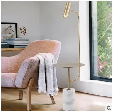 Nordic bedside lamp stand jazz marble bedroom living room creative tea table Internet celebrity sofa floor | Лампы и освещение
