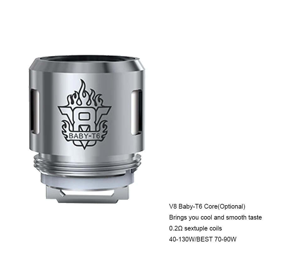 5 шт. Smok TFV8 Детские катушки головы M2 T8 T6 X4 Q2 запасные части для электронных сигареты катушка ядро для TFV8 ребенок зверь танк распылитель