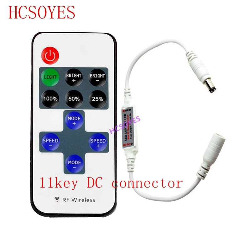 DC5-24V 11key 3Key 9key DC РЧ Беспроводной монохромный СВЕТОДИОДНЫЙ контроллер Диммер для SMD5050/3528/5730/5630/3014 Светодиодные ленты 433 МГц