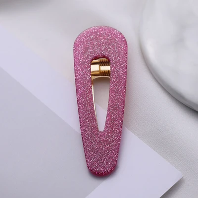 rose red water drop Новые женские блестящие квадратные капли в форме капель Акриловые зажимы для волос заколки Милая повязка на голову Шпильки Модные аксессуары для волос - Цвет: rose red water drop