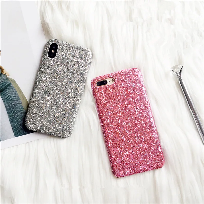 STROLLIFE Мода Сияющий флэш блёстки блеск Чехол для iPhone X 8 7 Plus 6 s Ultra Slim Bling Жесткий в