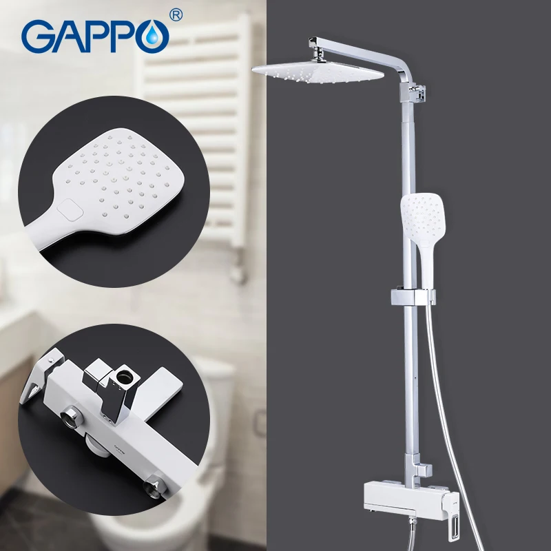 

Gappo Showeer Faucet Cold and Hot Rainfall Bath Mixer Shower System Overhead Shower Panel Bathroom Faucet Set Waterfall Tap