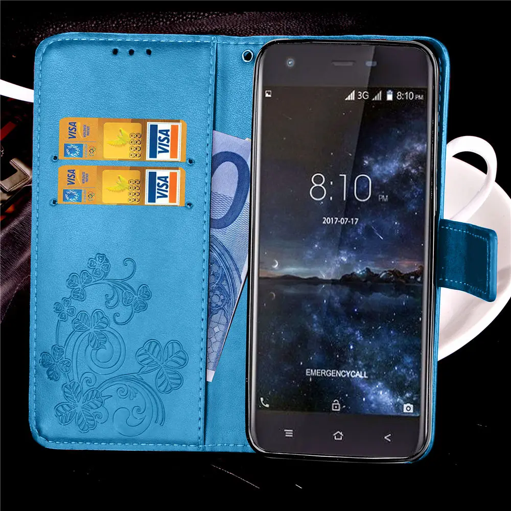 Blackview A7 Pro Чехол Lucky Four Leaf Clover Дизайн из искусственной кожи бумажник флип-чехол подставка чехол для Blackview A7 Pro