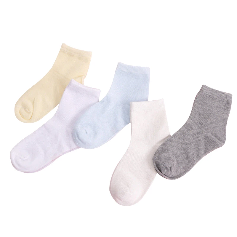 

5 Pairs/Lot Baby Kids Socks Solid Thin Soft Cotton Children Socks for Boys Girls Sport School Socks Ruffle Socks Cheap Stuff
