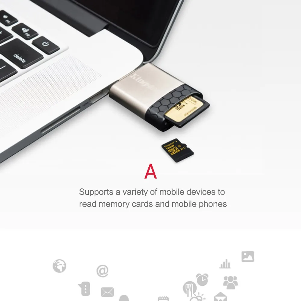 Kingston Micro SD кард-ридер Многофункциональный USB 3,0 Micro USB кард-ридер USB 2,0 флэш SD адаптер для Mirosd SD карты