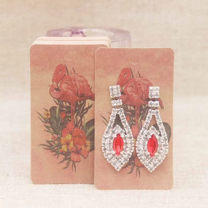 card same as pic 50 шт./лот бумажные ювелирные изделия падение упаковка для серег карты мульти цветок дизайнерские серьги пакет карты белый/Крафт DIy спасибо серьги карта - Цвет: card same as pic
