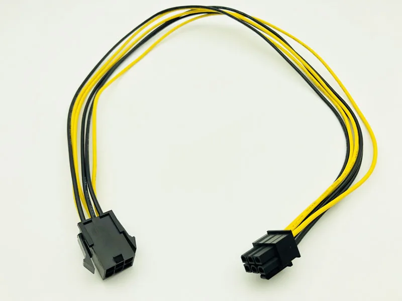 10 шт. PCIE PCI Express 6P Штекерный к 6Pin мужской видеокарты DIY Кабель питания 50 см BTC