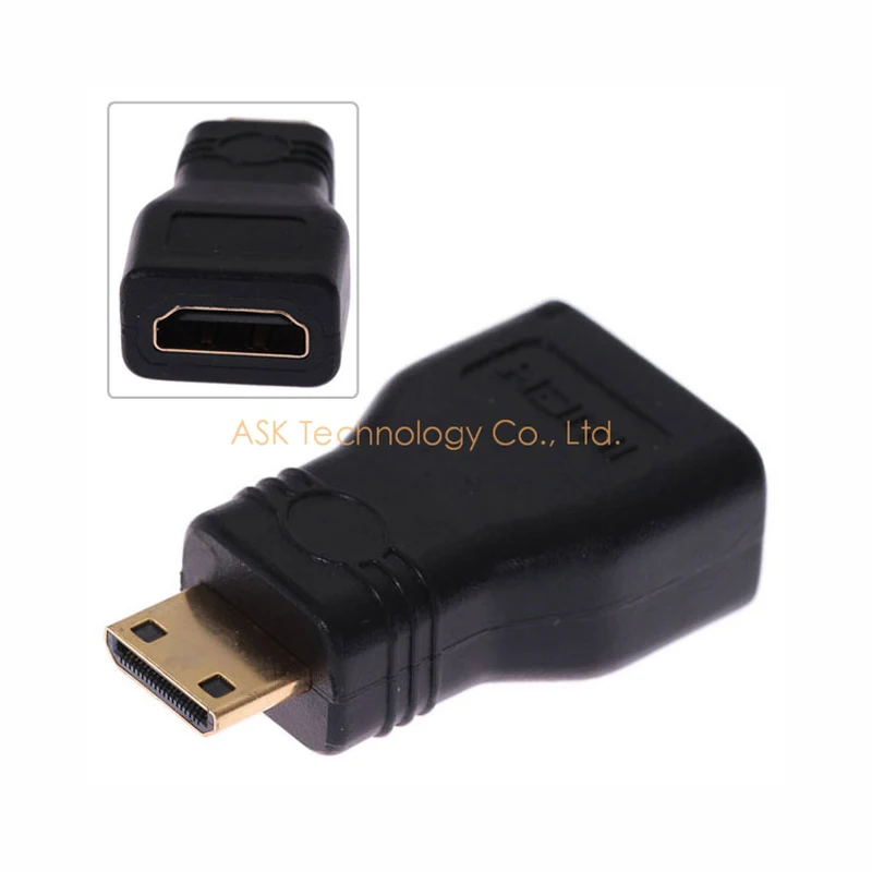 AIXXCO 5 шт. HDMI Женский мини HDMI адаптер конвертер позолоченный разъем HDMI V1.4 Ethernet 1080P 3D hdmi адаптер