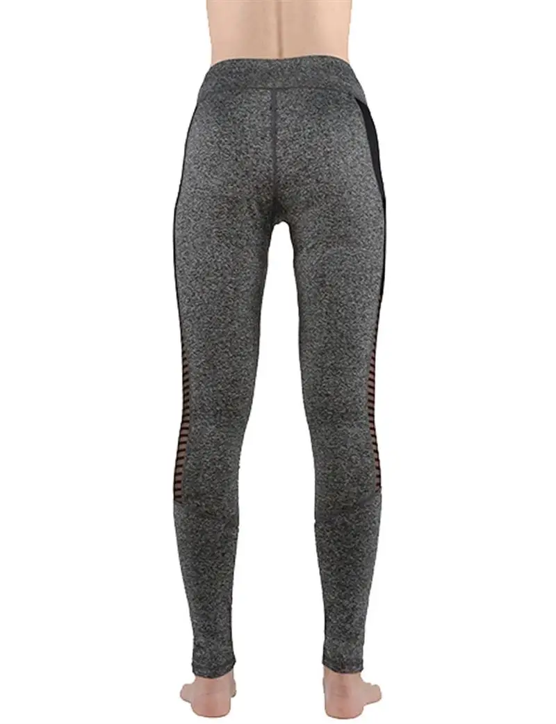 WLLW Для женщин с цветными блоками леггинсы Высокая талия сетки брюки тренировки