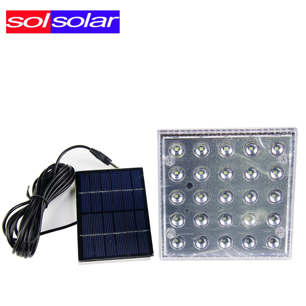 Solsolar 2016 Новинка 25 шт. 3528 Портативный Солнечный свет Освещение Системы время