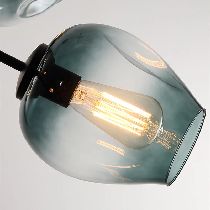 Большая люстра освещение черный плавающий потолочный светильник кухонный