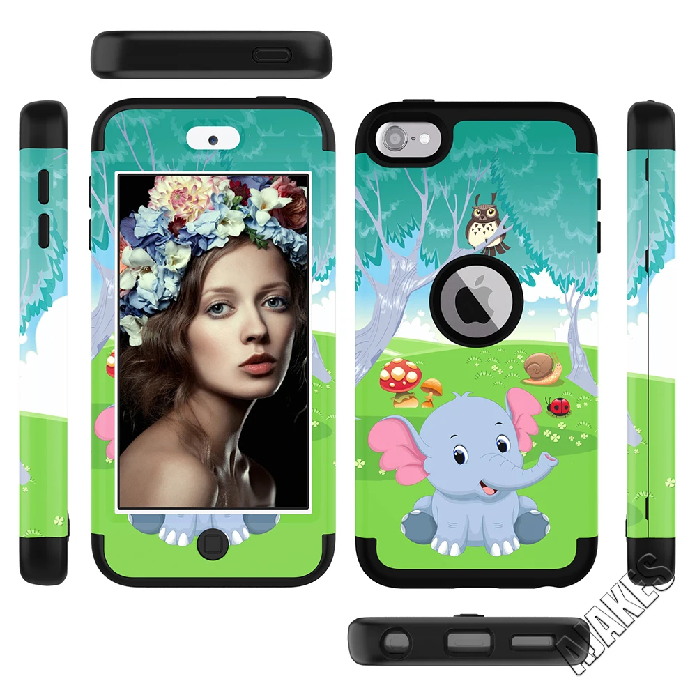 Чехол для iPod Touch 7, чехол для iPod Touch 6, сверхпрочный Гибридный противоударный чехол для Apple iPod Touch7th/6th/5th Gen