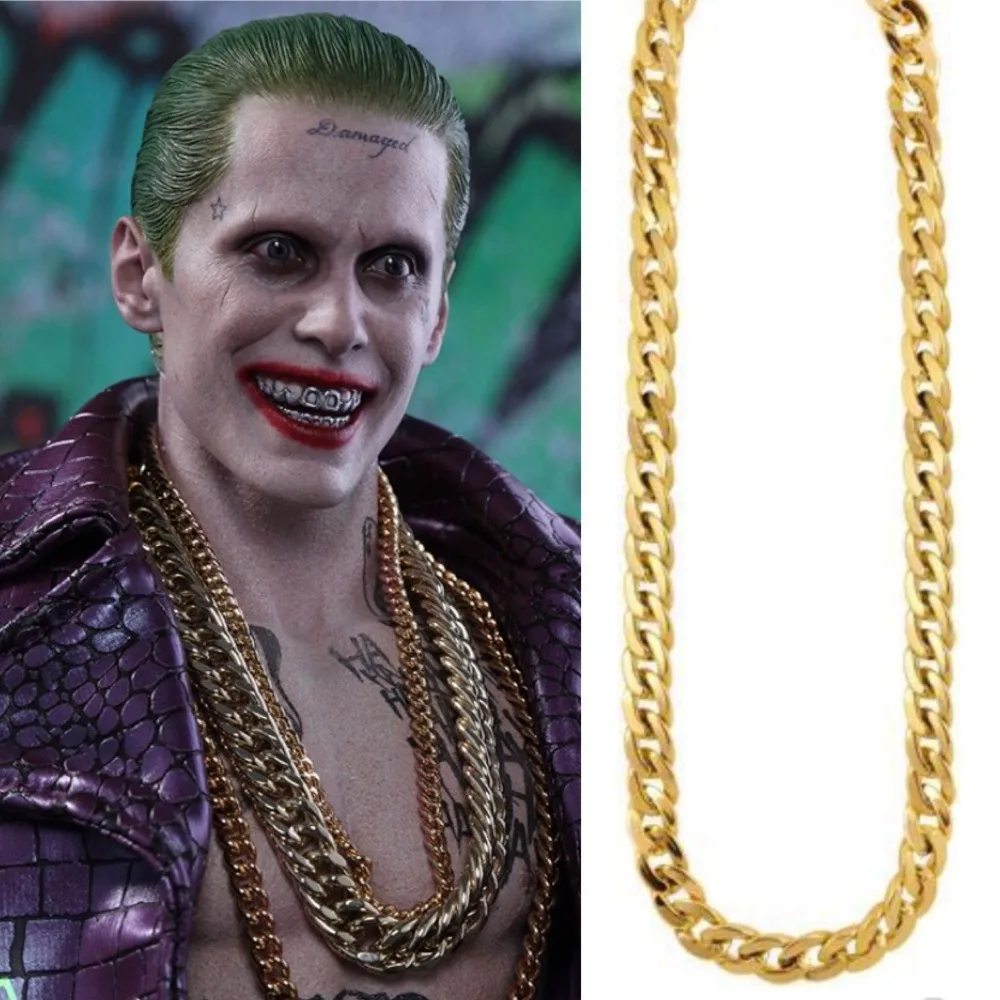 Массивное золотое ожерелье Joker цепочка аксессуары для косплея ювелирные