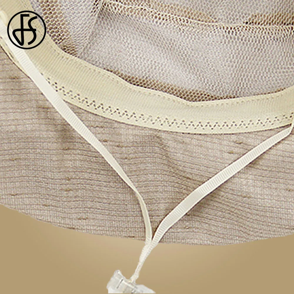 Женская хлопковая пляжная шляпка FS складывающаяся от солнца с широкими полями