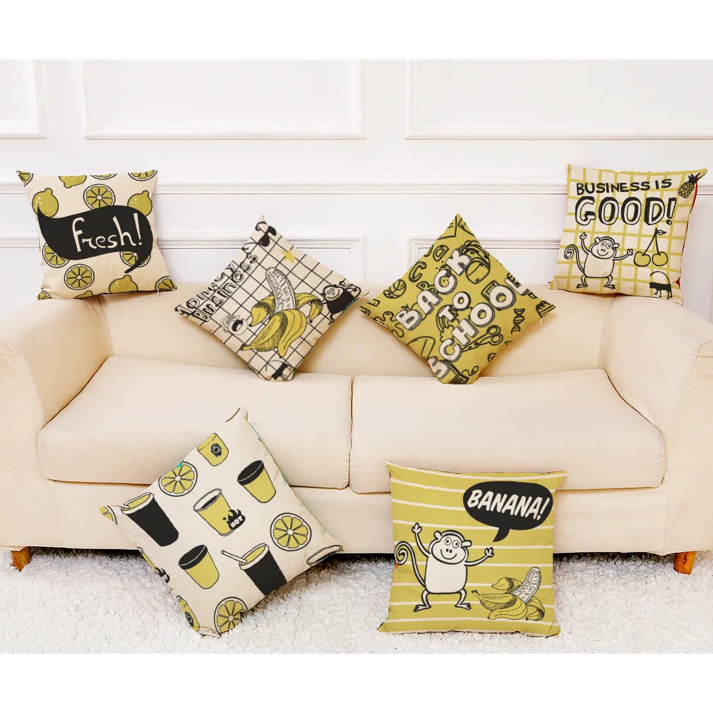 Хлопок лен квадратная форма домашняя декоративная наволочка для подушки