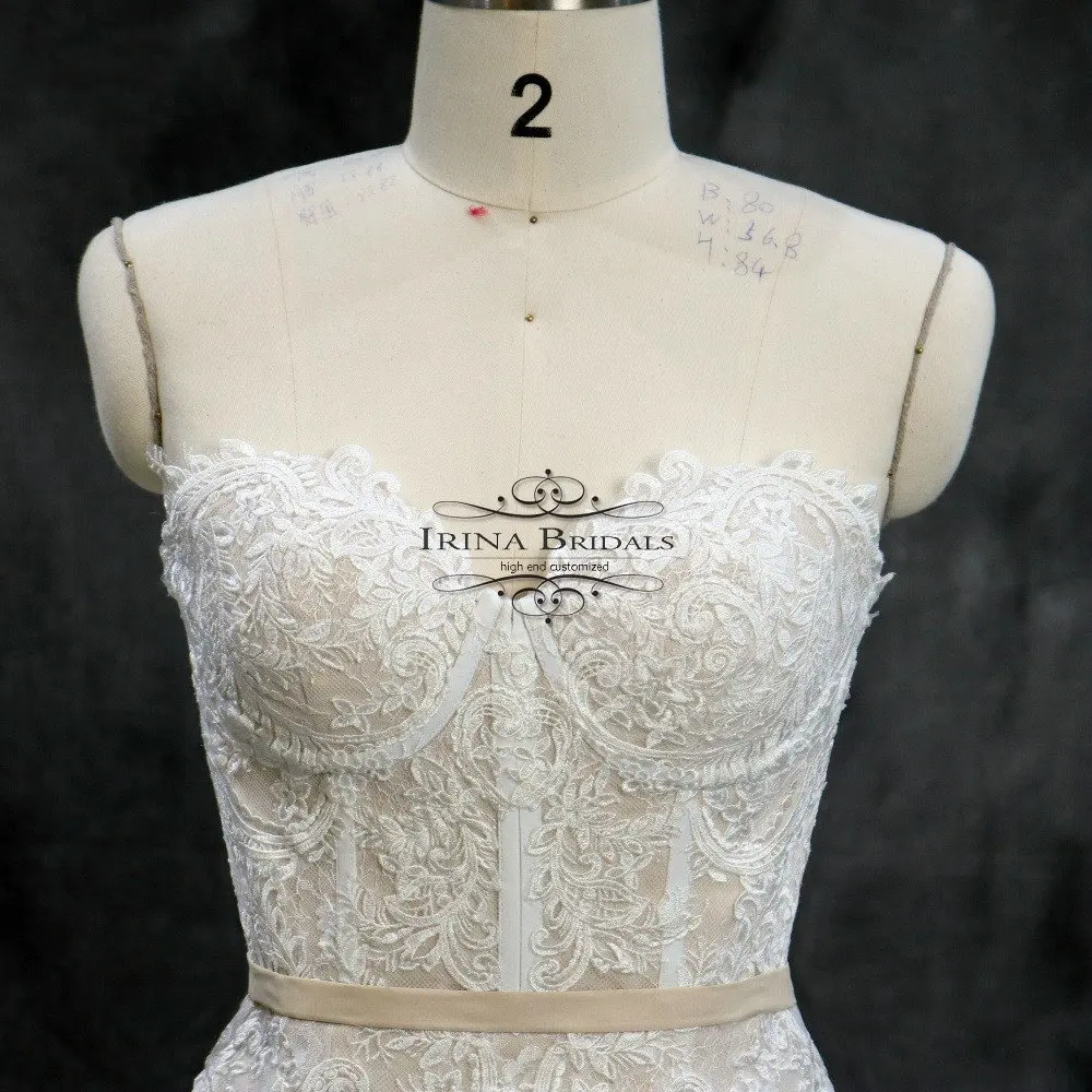 vestido de novia 2019 Off Shoulder Lace Applique Champagne Contrast Color Wedding Dress Mermaid | Свадьбы и торжества