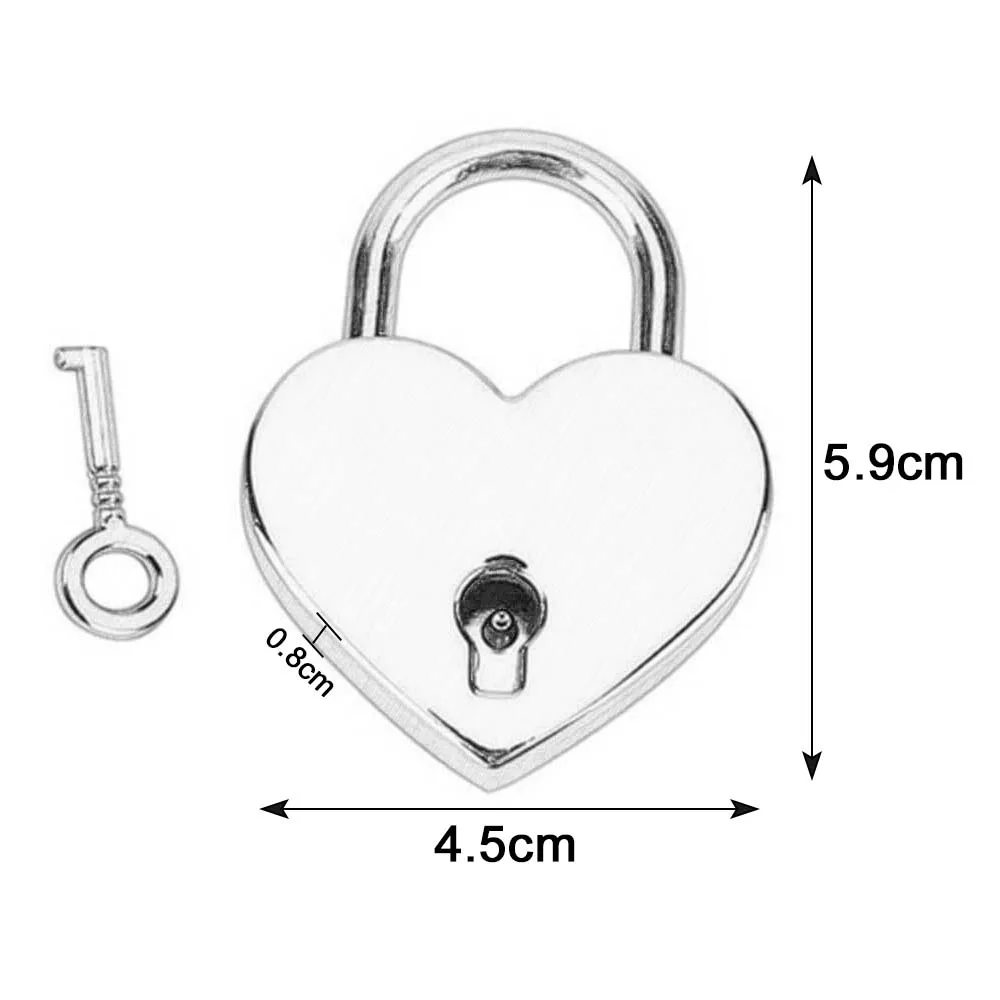 2019 новые винтажные Мини замки для сумок в форме сердца замок ключей шкатулка
