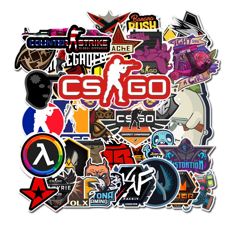 50 шт./партия, наклейка CS GO, s, мотоцикл, аниме, игра, наклейка для мальчиков, ноутбук, забавный граффити, наклейка s Mix, наклейки, водонепроницаемые, Pegatinas