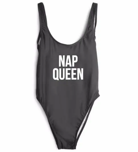 

NAP QUEEN Swimwear One Piece Bodysuit High Cut Bathing suit Low Back Swimsuit Beachwear Jumpsuit Rompers