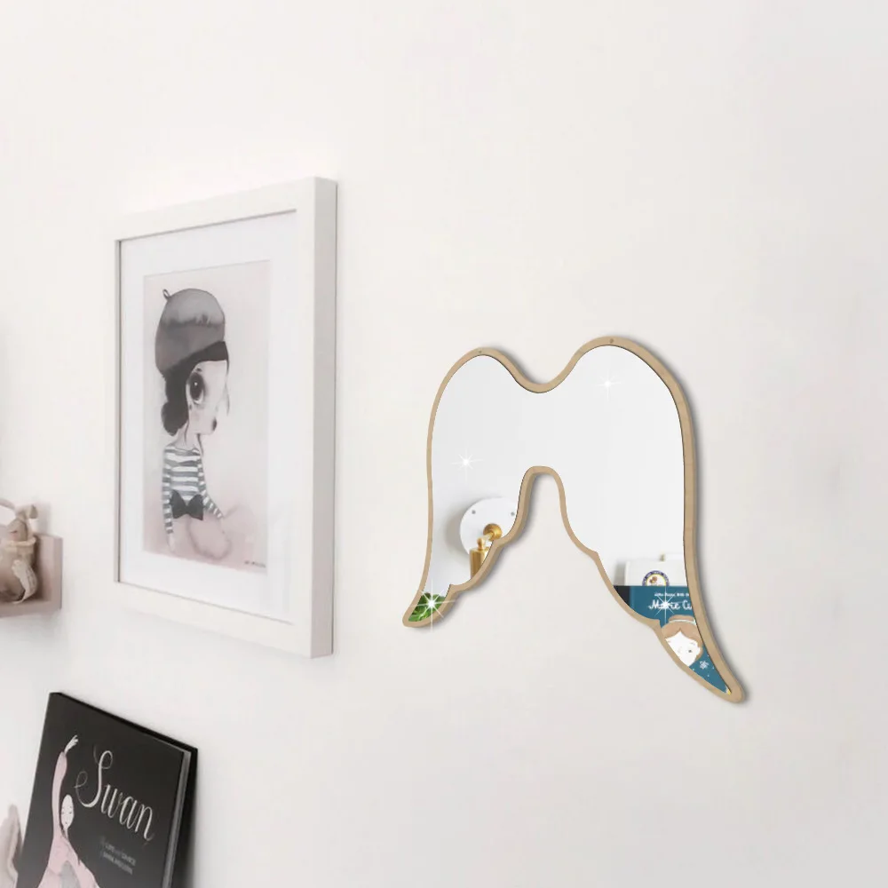 5 комплектов новых креативных зеркальных наклеек Funlife детская комната с крыльями