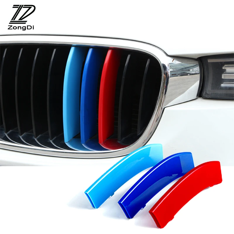 ZD 3 шт. 3D M Передняя решетка радиатора отделочные полосы Обложка для BMW F30 F10 X5 E70 F16 X6