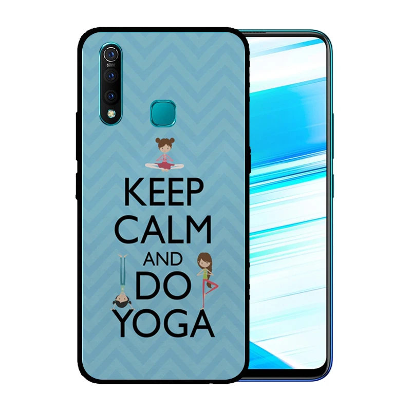 Soft Silicone Black Case for VIVO Z5X Z3 Z3i Z1 Z1i iQoo Pro NEO Durable Keep Calm Carry On Cover | Мобильные телефоны и