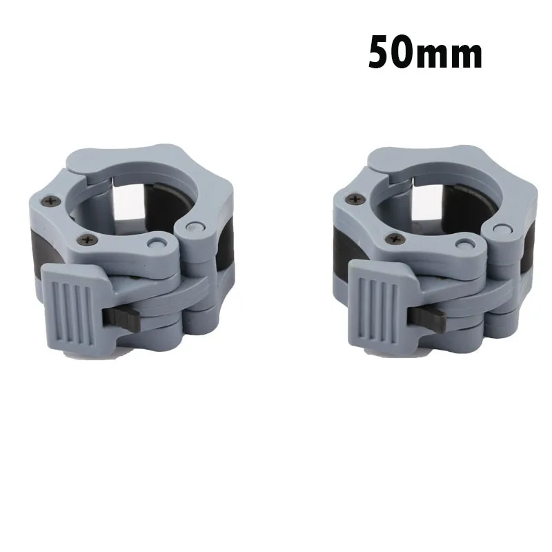 50mm Grey ITSTYLE 2 шт./лот " штанги воротники Стандартный шпинлок зажимы гантели зажимы замок челюсти быстросъемный Фитнес Бодибилдинг - Цвет: 50mm Grey