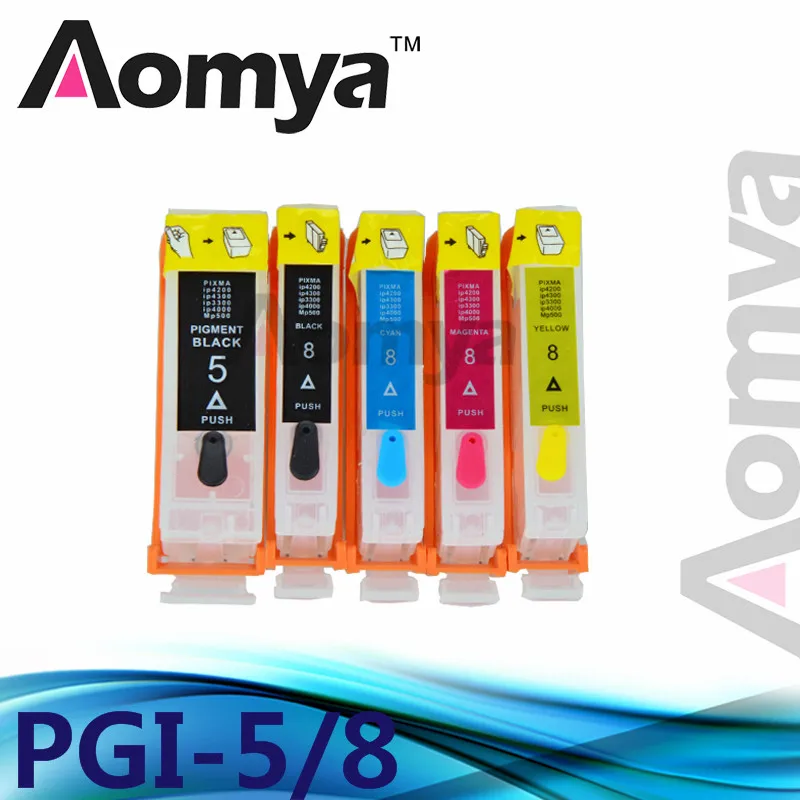 5 шт. пустые многоразовые чернильные картриджи для PGI5 CLI8 принтеров Canon PIXMA IP3300/IX4000