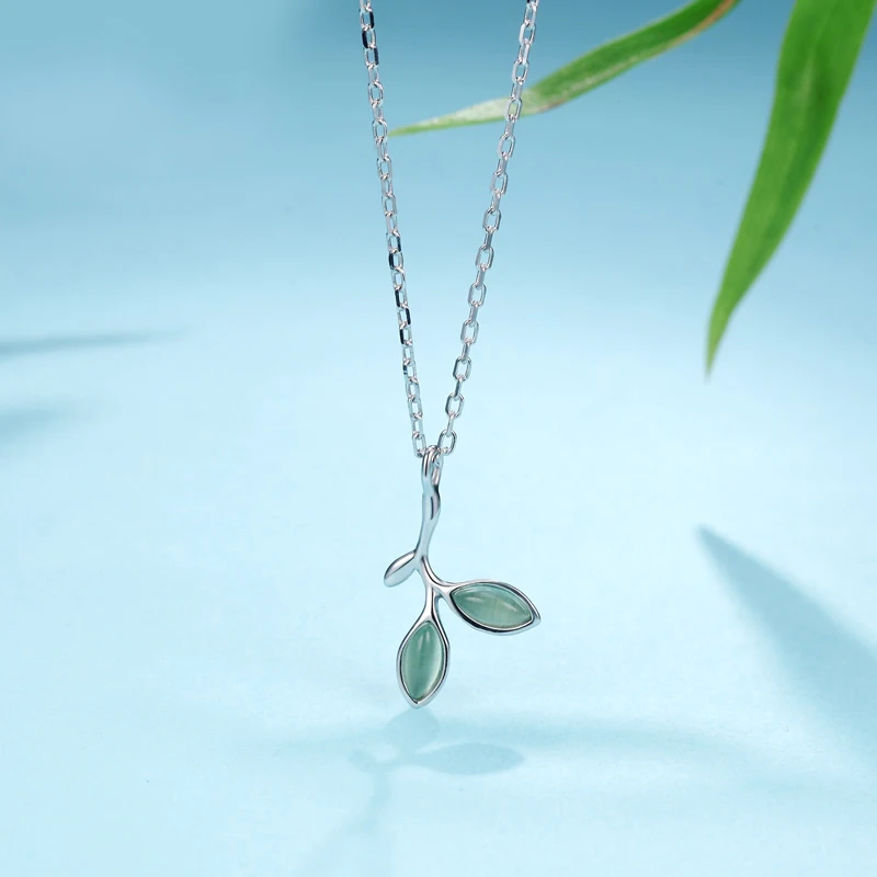 ORSA JEWELS, 925 пробы, серебряные женские ювелирные наборы, узор в виде листьев, дизайн, кошачий глаз, камень, вечерние, браслет, серьги, ожерелье, SS21-7