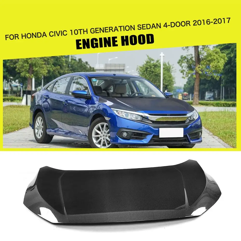 Чехлы для крышек передних капюшонов из углеродного волокна Honda for Civic 10 поколения