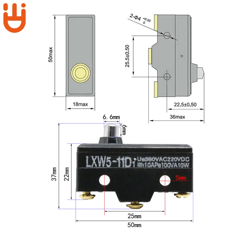 AOZUN медный точечный ходовой выключатель концевой микро LXW5 11M Q1 N1 D1 G1 G2 G3