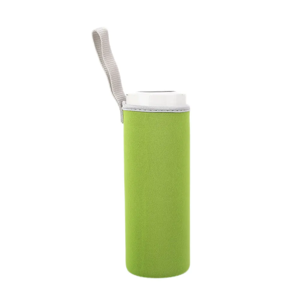 Green Спортивная крышка для бутылки воды, Неопреновая изоляционная втулка, сумка, чехол, защитный чехол для чашки, практичный портативный набор вакуумных чашек - Цвет: Green