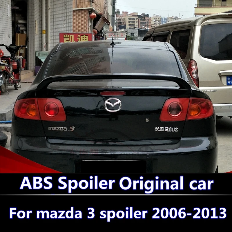 Для Mazda 3 2006-2013 Спойлер ABS Материал заднее крыло автомобиля праймер цвет задний