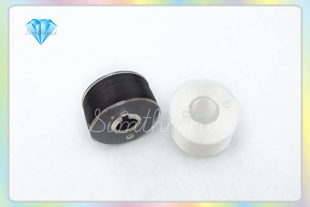 Шпульки с нитью для вышивки Simthread 75D/2 полиэфирная предварительно обмотанная по 1500