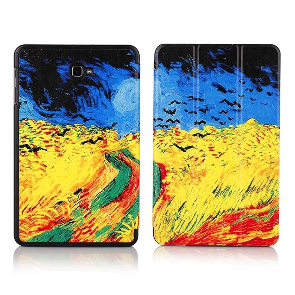 Умный Магнитный чехол для samsung Galaxy Tab A 10,1 T580 T585 SM-T580 SM-T585, защитный чехол с подставкой+ пленка+ ручка