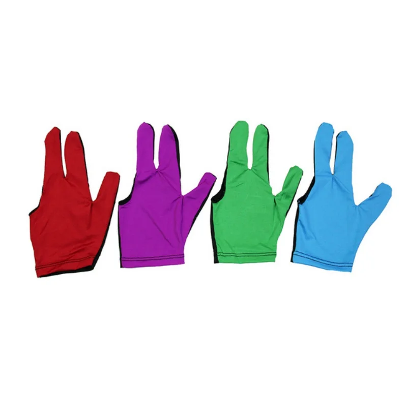 1 шт. лайкра ткань бильярдные перчатки 3 пальца для бассейна левая рука открытые