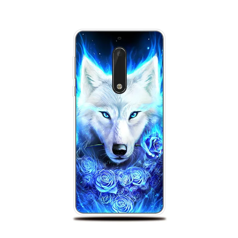 Дикий волк Pattern Силиконовый чехол для телефона защитный Fundas Nokia 2 1 3 5 6 Plus Мягкий 8 |