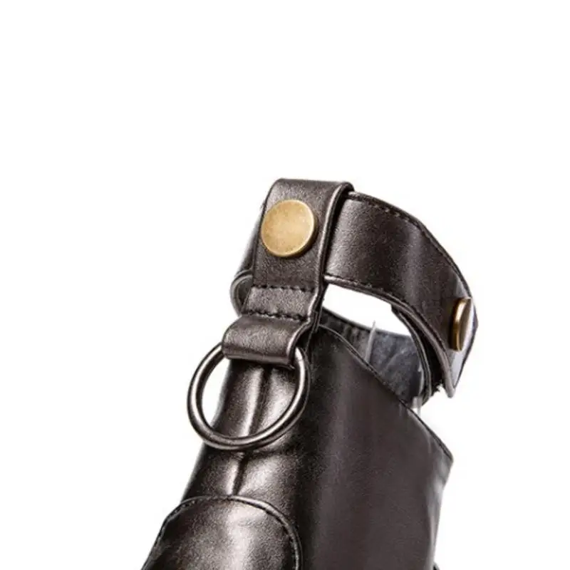 TAOFFEN Plus Size 34-48 Women Ankle Boots Fur Winter Warm Shoes Woman Rivets Square Heels Short Fashion Ladies | Обувь
