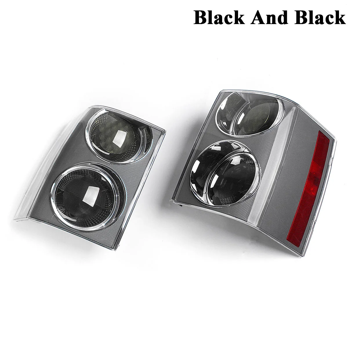Black And Black Хвост светильник для Land Rover RANGE ROVER VOGUE L322 2002 2003 2004 2005 2006 2007 2008 2009 хвост светильник задней противотуманной фары Drl заднего хода - Цвет: Black And Black