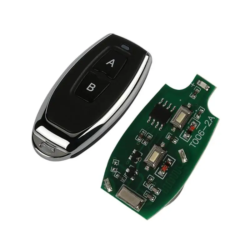 QIACHIP 433 MHz 2 CH Wireless Remote Control RF Relay Transmitter Learning Code (1527/EV1527) Key Fob 433mhz Module Z40 | Обустройство