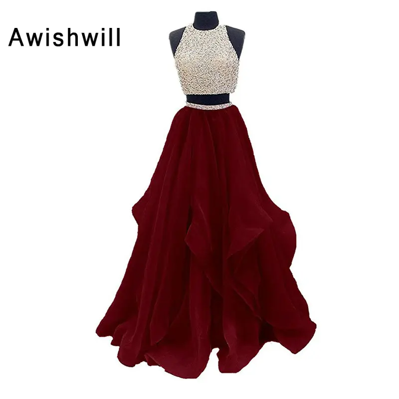 Robe De Soiree 2020 Новое поступление без рукавов трапециевидная форма топ из органзы а