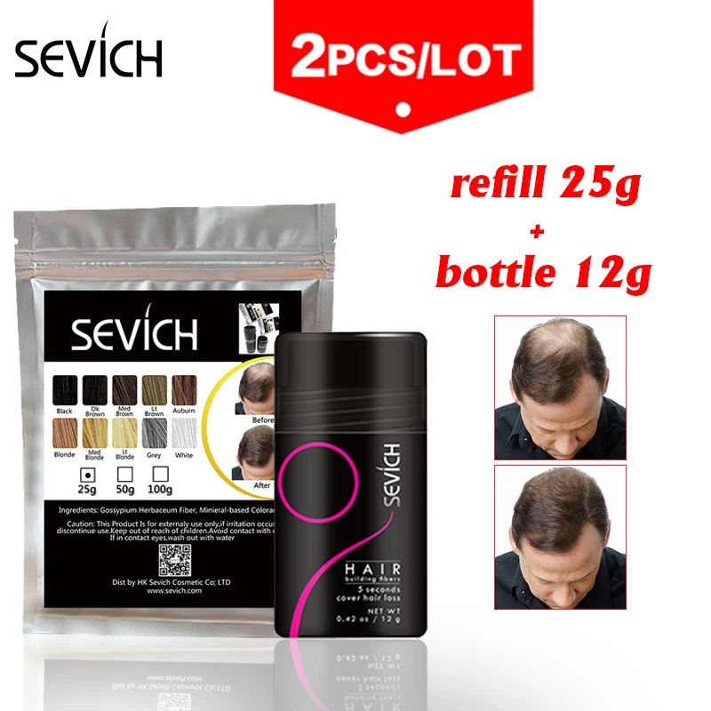 2 шт./лот гель 12 г пудра для волокон + сменный наполнитель sevich 25 в упаковке
