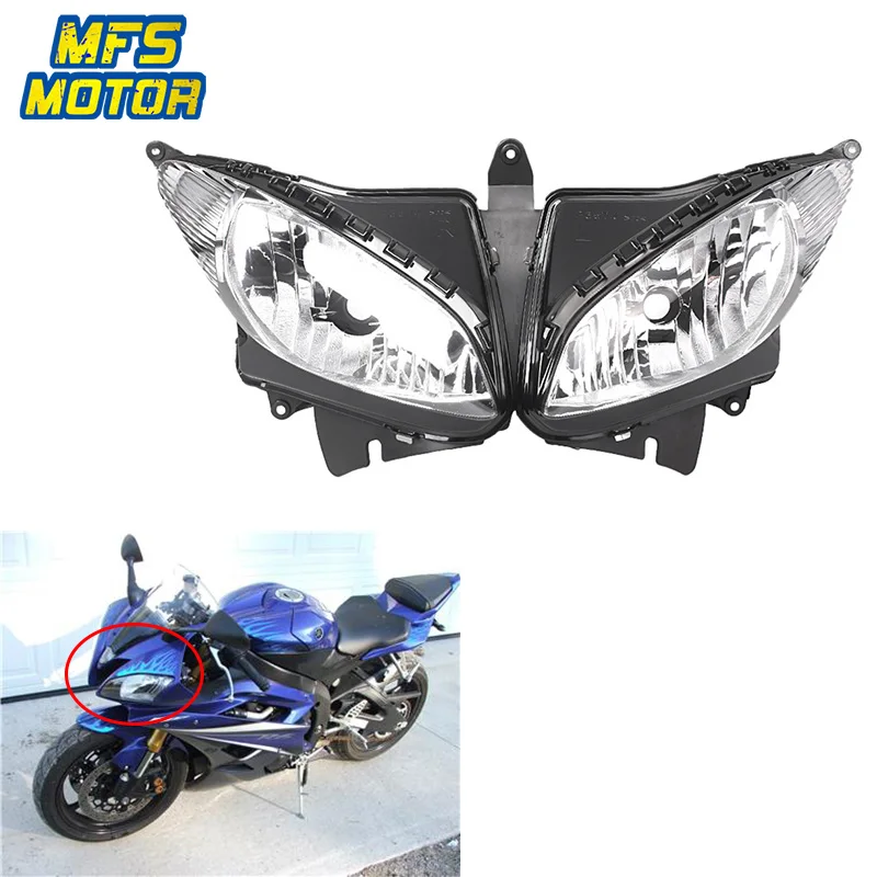 Передняя фара в сборе для мотоцикла 03 14 Yamaha FZ 6S FZ6S 2003 2004 2005 2006| |