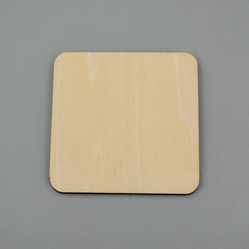 Квадратные деревянные ломтики из липы пустые Ломтики для рукоделия Пирография