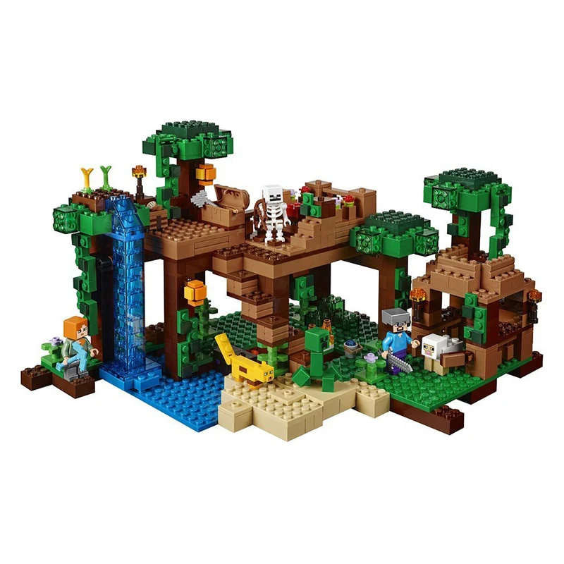 18003 562 шт. Minecrafted мой мир джунглей Tree House Cube овец Модели Строительные блоки