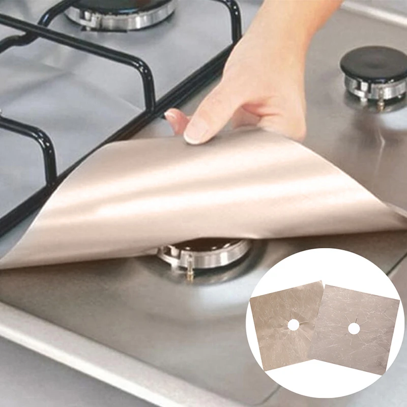 1 шт./2 шт. коричневая многоразовая фольгированная Защитная крышка для газовой