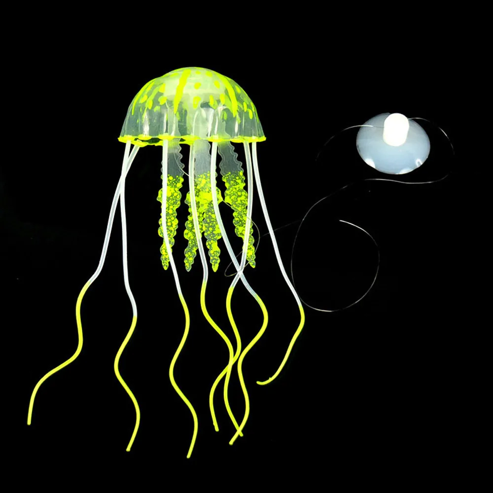 Aquarium Ornament Fish Jellyfish Decoration Glowing Effect Tank Artificial &amp Aquatic Pets | Дом и сад