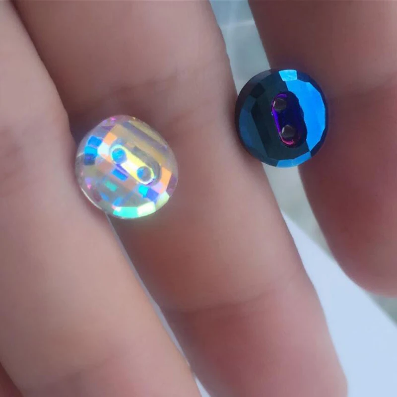 10 мм кристаллы Кнопка высокого класса стекло материал страз stenen naaien сплав